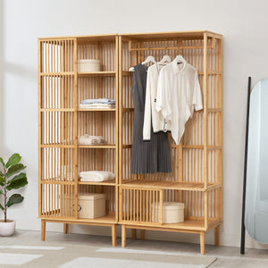 Zestaw garderobiany z regału stojącego Trundholm + wieszak na ubrania Vemb [en.casa]