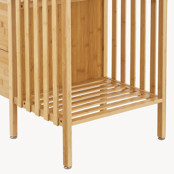 Stojak na ubrania Varanger 185x100x45 cm bambus [en.casa]