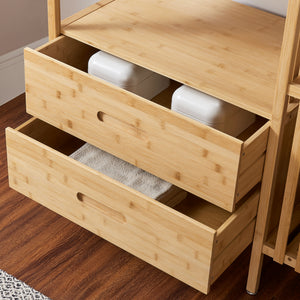 Stojak na ubrania Varanger 185x100x45 cm bambus [en.casa]