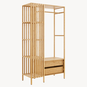 Stojak na ubrania Varanger 185x100x45 cm bambus [en.casa]