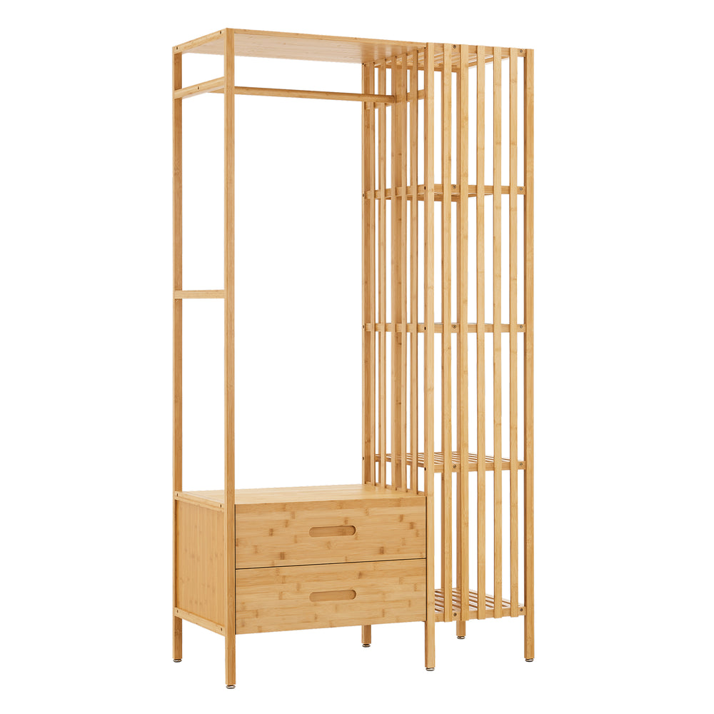 Stojak na ubrania Varanger 185x100x45 cm bambus [en.casa]