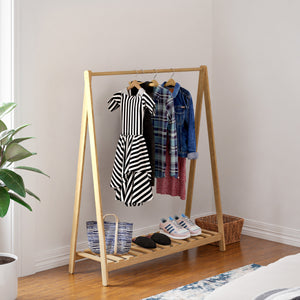 Garderobenständer Ledøje mit 1 Ablage Kiefernholz in versch. Größen [en.casa] - premiumXL