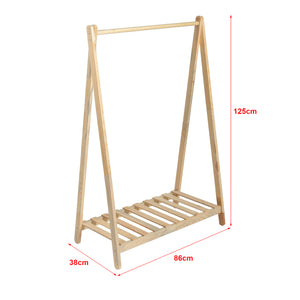 Wieszak Ledøje z 1 półką z drewna sosnowego w różnych rozmiarach. rozmiary [en.casa]