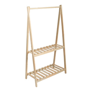 Wieszak Ledøje z 2 półkami z drewna sosnowego w różnych rozmiarach. rozmiary [en.casa]