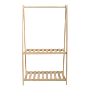 Wieszak Ledøje z 2 półkami z drewna sosnowego w różnych rozmiarach. rozmiary [en.casa]