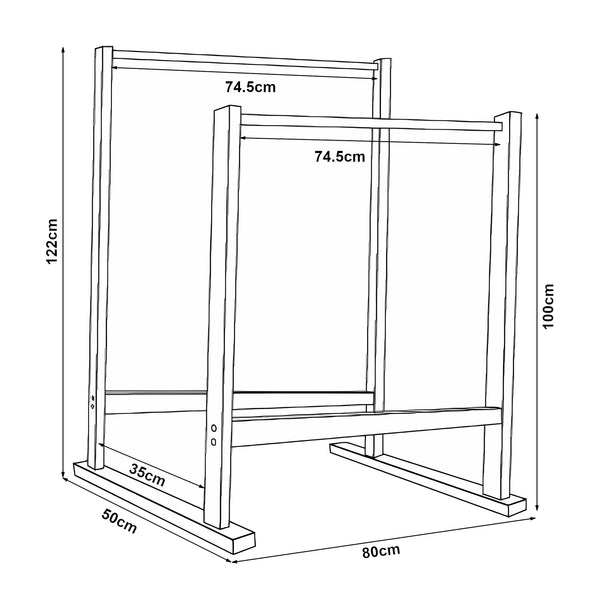 Wieszak na ubrania Mariehamn nature w różnych wzorach wzory [en.casa]