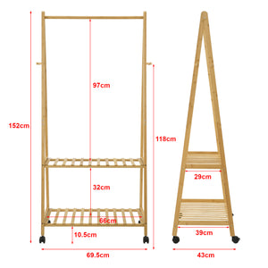 Stojak na ubrania Öckerö bambus w różnych rozmiarach [en.casa]
