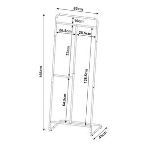 Wieszak na płaszcze stalowy Sandviken 166x63x48 cm [en.casa]