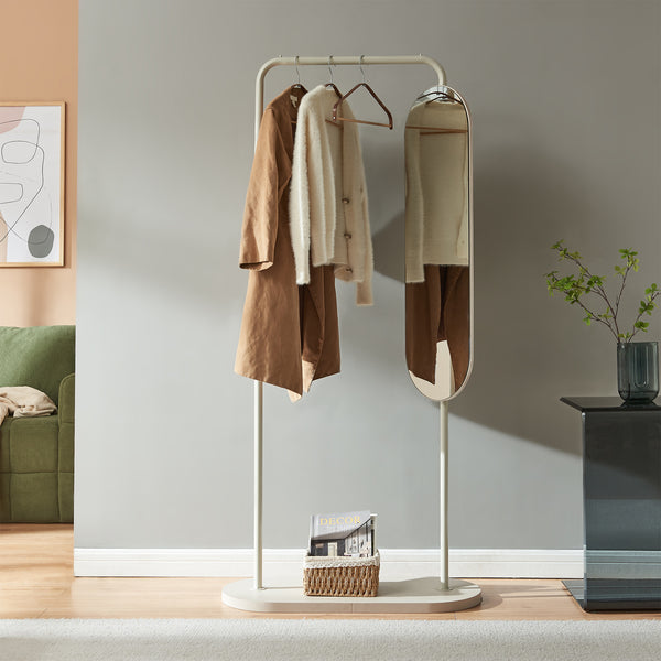 Wieszak na ubrania Vamn z lustrem 167x80x35 cm [en.casa]