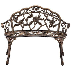 Żeliwna ławka ogrodowa Monfalcone w antycznym stylu [casa.pro]