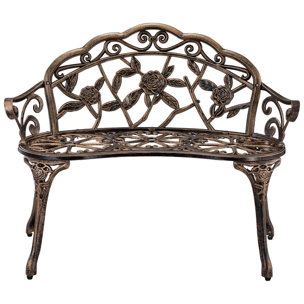 Żeliwna ławka ogrodowa Monfalcone w antycznym stylu [casa.pro]