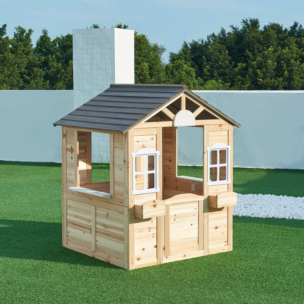 Domek do zabawy Acciano 131x113x97 cm drewno jodłowe [casa.pro]