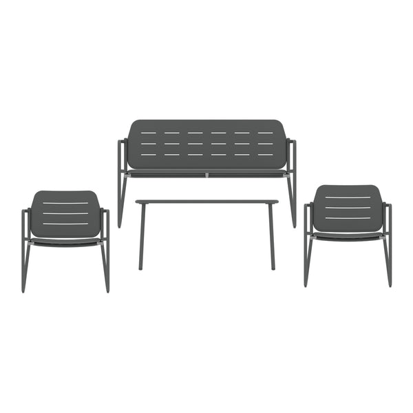 Zestaw stalowych mebli ogrodowych Andria [casa.pro]