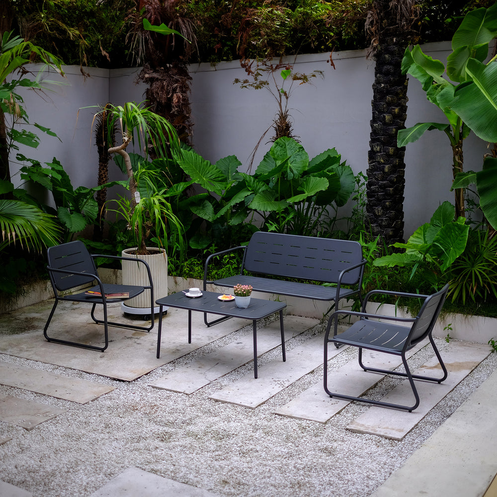 Zestaw stalowych mebli ogrodowych Andria [casa.pro]