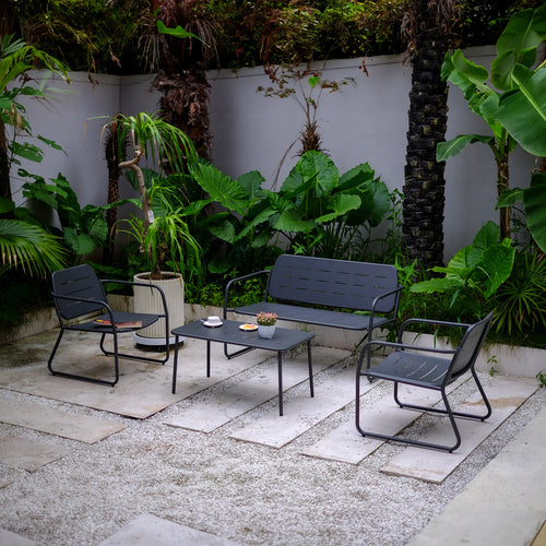 Zestaw stalowych mebli ogrodowych Andria [casa.pro]