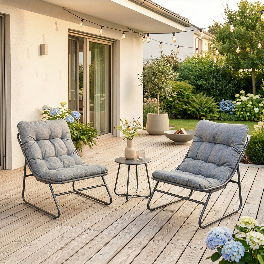 Zestaw mebli wypoczynkowych Malmö 3-częściowy [casa.pro]