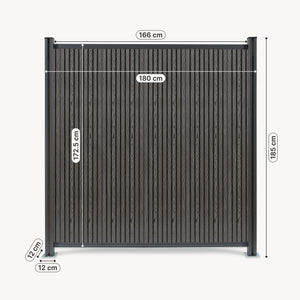 Ogrodzenie ogrodowe Grassano WPC [neu.holz]
