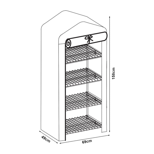 Szklarnia Chaam z półkami w różnych kolorach i rozmiarach [en.casa]