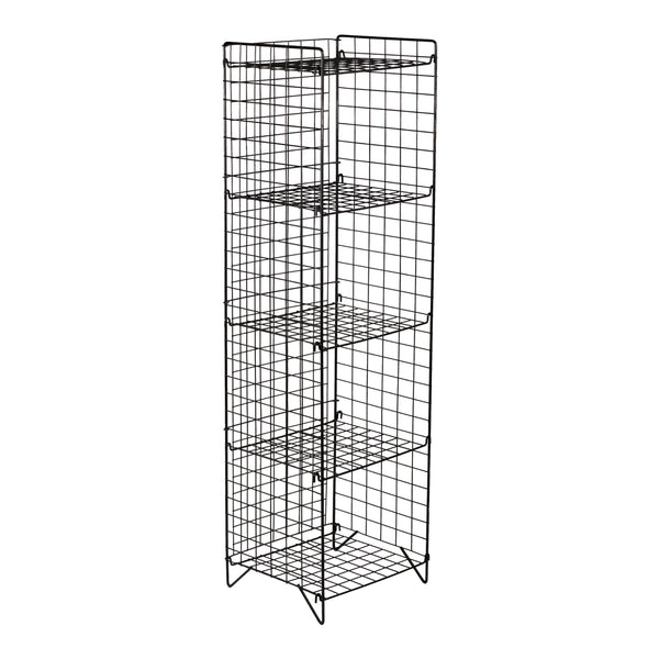 Regał kratowy Jægerspris metal czarny różne rozmiary [en.casa]