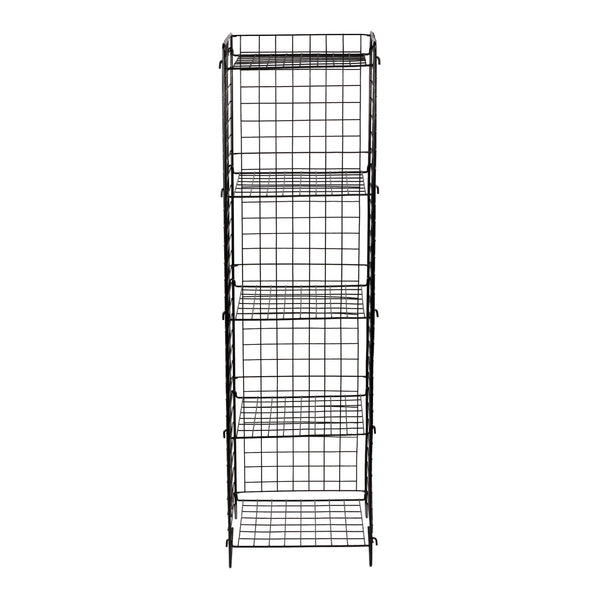 Regał kratowy Jægerspris metal czarny różne rozmiary [en.casa]