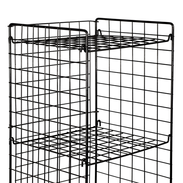 Regał kratowy Jægerspris metal czarny różne rozmiary [en.casa]