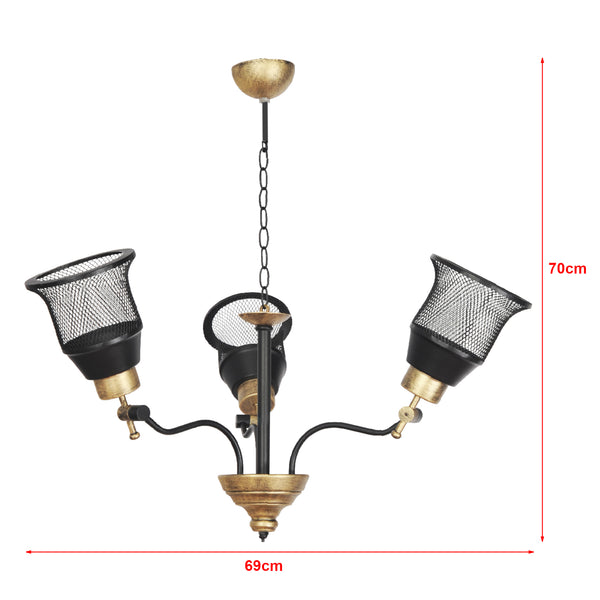 Lampa wisząca Langport 3/5-light czarny/złoty [lux.pro]