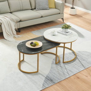 Stolik kawowy Oppeerg zestaw 2 [en.casa]