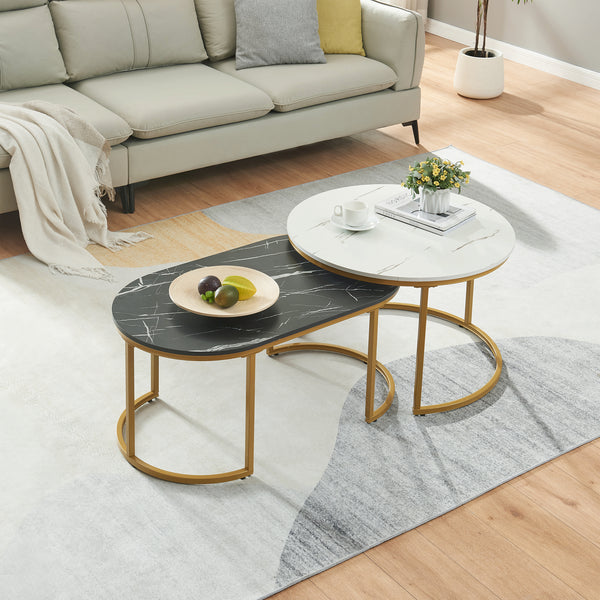 Stolik kawowy Oppeerg zestaw 2 [en.casa]