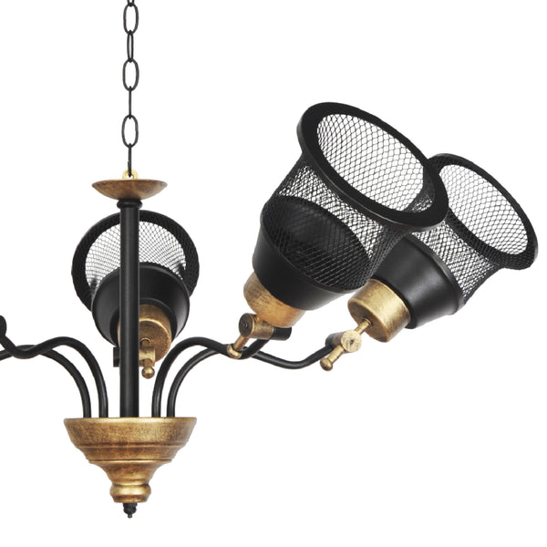Lampa wisząca Langport 3/5-light czarny / złoty [lux.pro]
