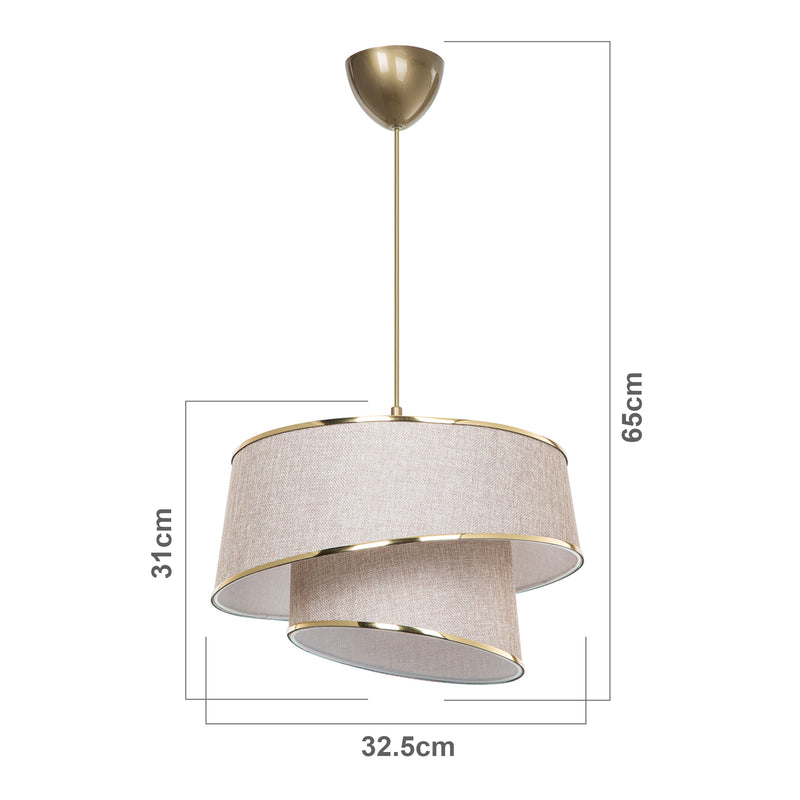 Szkic wymiarowy Lampa wisząca Wigan [lux.pro]