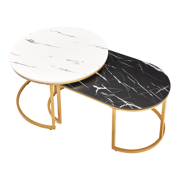 Stolik kawowy Oppeerg zestaw 2 [en.casa]