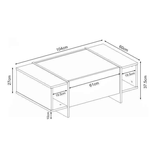 Stolik kawowy Tavak 104x60x38 cm [en.casa]