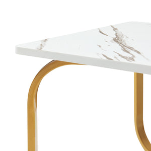 Stolik kawowy Kolta 120x60x43 cm marmurowy wygląd [en.casa]