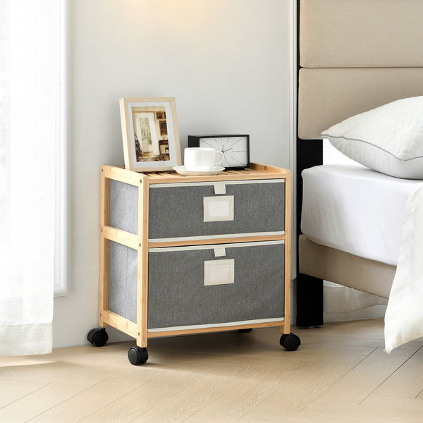 Bambusowy stolik Noorliit na kółkach w różnych rozmiarach rozmiary [en.casa]