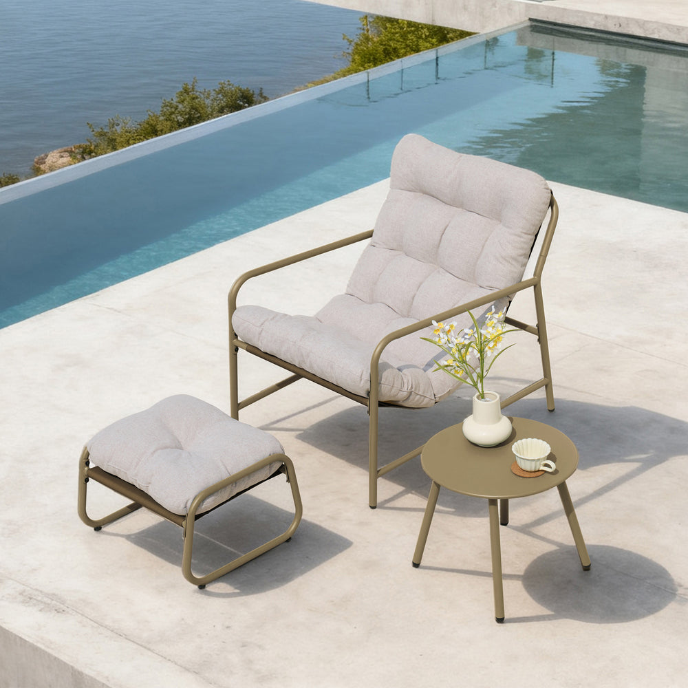 Zestaw mebli ogrodowych Trerdfjoa 3-częściowy [en.casa]