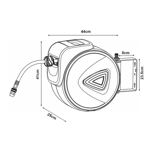 Zwijacz węża sprężonego powietrza Nassau biały/szary [pro.tec]