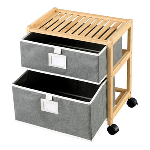 Bambusowy stolik Noorliit na kółkach w różnych rozmiarach rozmiary [en.casa]