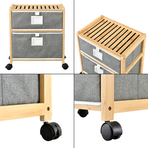 Bambusowy stolik Noorliit na kółkach w różnych rozmiarach rozmiary [en.casa]