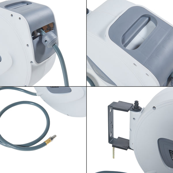 Zwijacz węża sprężonego powietrza Nassau biały/szary [pro.tec]