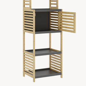 Regał łazienkowy Kydesby bambus naturalny/szary [en.casa]