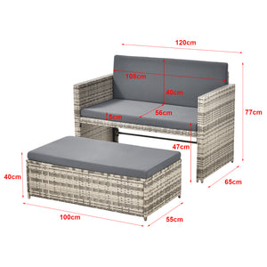 Zestaw mebli ogrodowych Segovia różne kolory en.casa