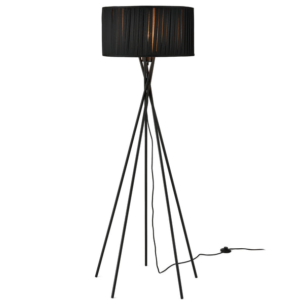 Lampa podłogowa Black Mikado 1x E27 48x155 cm Czarny lux.pro