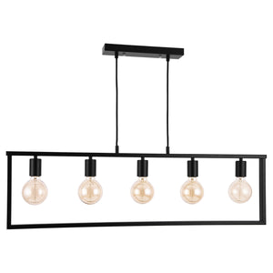 Lampa wisząca metalowa czarna sufitowa 5-płomienna [lux.pro]