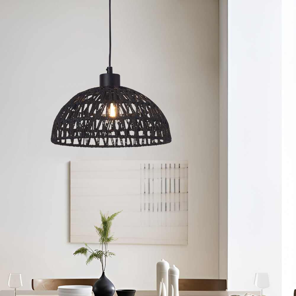 Lampa wisząca Alton metal+rattan [lux.pro]