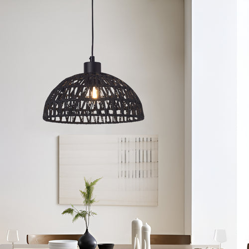 Lampa wisząca Alton metal+rattan [lux.pro]