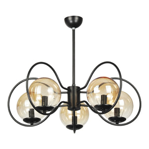 Lampa wisząca Hunstanton 5-light czarna [lux.pro]