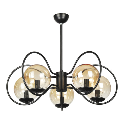 Lampa wisząca Hunstanton 5-light czarna [lux.pro]