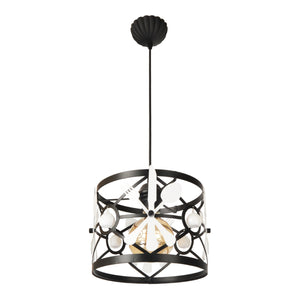 Lampa wisząca Patchway czarny / biały 1 x E27 [lux.pro]