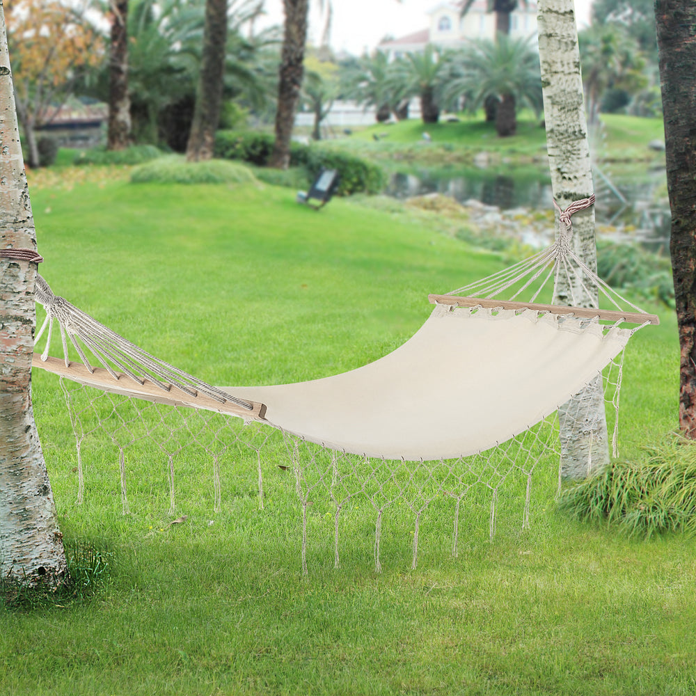 Hamak Corinto 200x80 cm Max. 150 kg do użytku wewnątrz i na zewnątrz Cream casa.pro