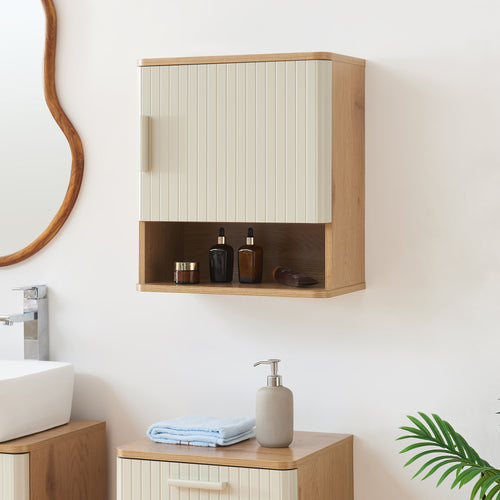 Szafka wisząca Ferrersp 50x45x24 cm dąb optyka/piaskowy [en.casa]